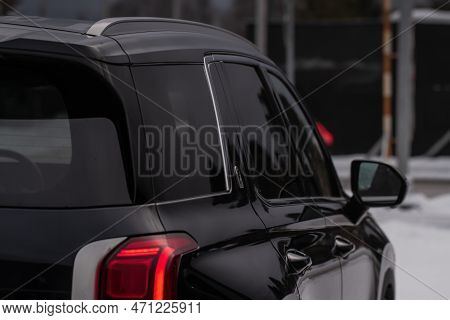 Moscow, Russia - December 18, 2021 Hyundai Palisade Lx2 Car Detailing. Car Exterior Details. Modern 