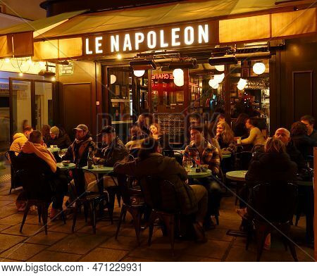 Paris, France-february 19, 2023 : Napoleon Is Traditional French Restaurant In 10th District Of Pari
