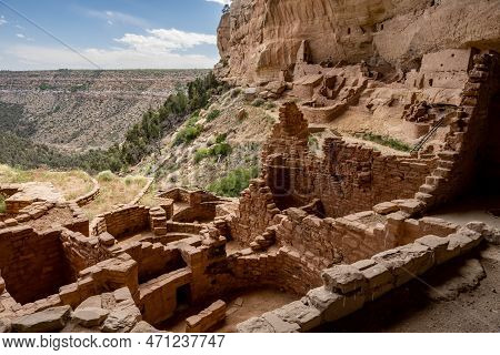 Looking Out From The Ruins At Long House In Mesa Verde National Park