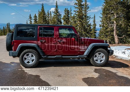 The Famous Off-road Jeep Vehicle In Colorado Springs, Colorado