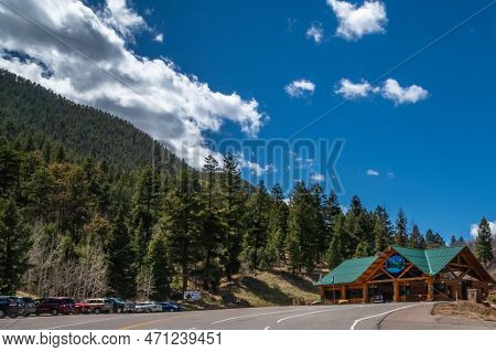 An Entrance Road Going To Colorado Springs, Colorado