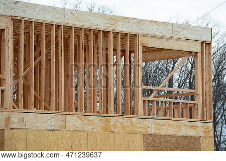 Frame For A New Plywood House Plank Development Freming