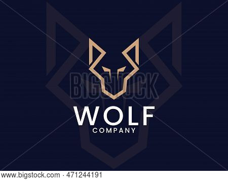 Creative Wolf Head Logo Design Vector Template