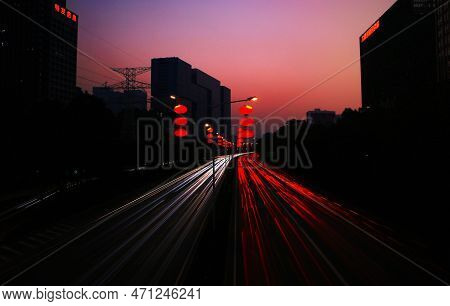 Traffic Flow Of Commuting After Chinese New Year.