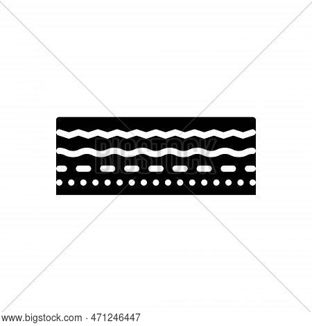 Black Solid Icon For Lines Straight Directly Long Curve Zigzag Zag Wavy Beeline Perpendicular Dash B