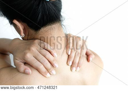 Ache, Adult, Age, Attractive, Back, Beautiful, Beauty, Brace, Closeup, Female, Fingers, Girl, Hair, 