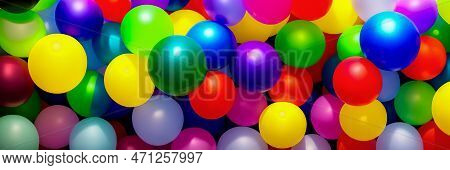 Colorful, Vibrant, And Fun-filled Image Featuring An Assortment Of Inflatable Balloons. Photo Would 