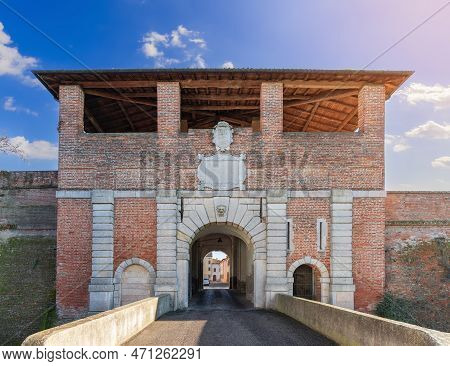 Porta Vittoria Is The Main Gate Of The City Sabbioneta In Lombardy, Italy