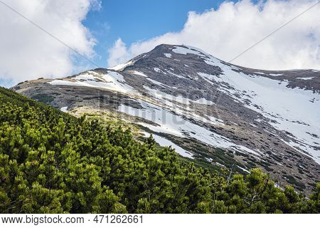 Baranec Peak, Western Tatras Mountains, Slovak Republic. Hiking Theme. Seasonal Natural Scene.