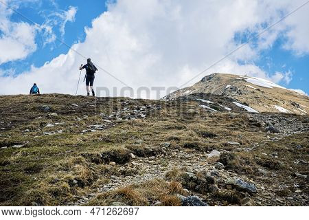 Baranec Peak, Western Tatras Mountains, Slovak Republic. Hiking Theme. Seasonal Natural Scene.