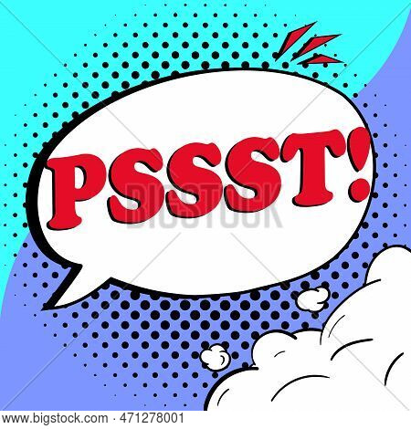 Text Sign Showing Pssst. Business Showcase Expression Way To Attract Attention Of Someone Be Quiet S