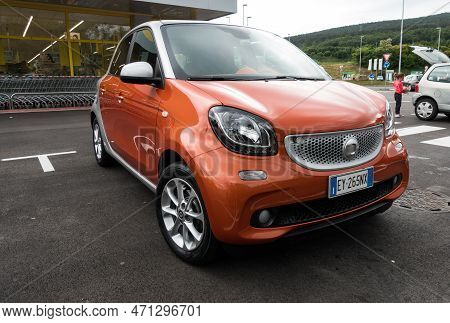 Kozina, Slovenia - May 24, 2017 : The Smart Forfour Is A Supermini Car. The Second Generation Forfou