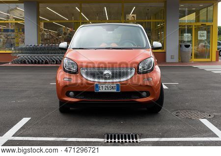 Kozina, Slovenia - May 24, 2017 : The Smart Forfour Is A Supermini Car. The Second Generation Forfou
