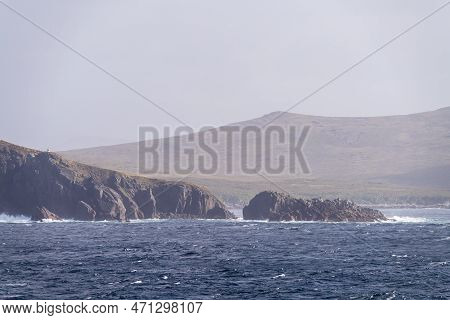 Automated Lighthouse On Cliffs By Cape Horn Is Southermost Warning Light
