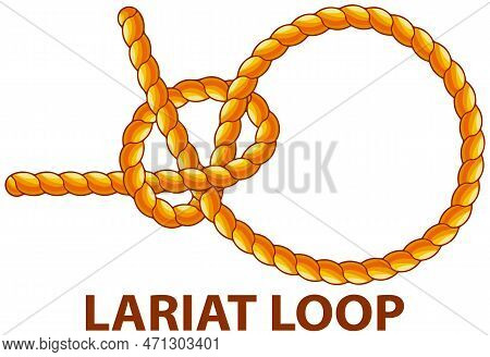 Yellow Nautical Rope Knot, Interweaving Of Ropes, Cables, Tapes Or Other Flexible Linear Materials. 