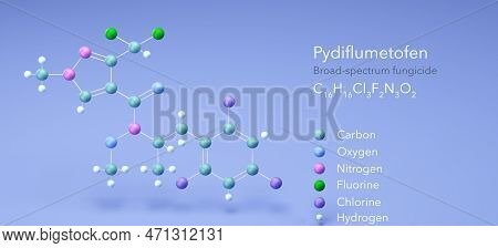 Pydiflumetofen Molecule, Molecular Structures, Broad-spectrum Fungicide, 3d Model, Structural Chemic