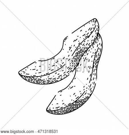 Avocado Green Sketch Hand Drawn Vector Illustration