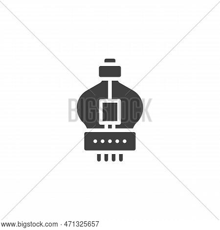 Vacuum Tube Vector Icon. Filled Flat Sign For Mobile Concept And Web Design. Electron Tube Glyph Ico