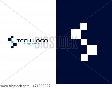 Letter S Tech Logo Design Vector Template