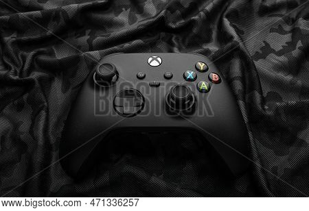 February 22, 2023, Odessa, Ukraine. A Black Xbox Wireless Controller. Compatible Xbox Series X|s, Xb