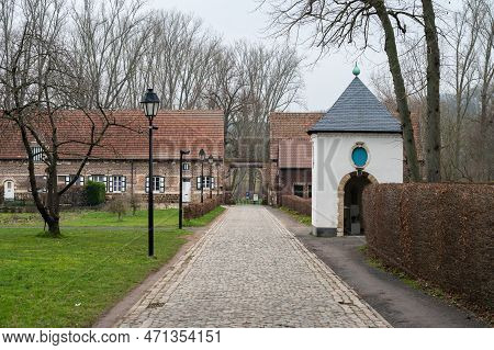 Kessel-lo, Flemish Brabant, Belgium - Feb 11 2023 - Historical Buildings And Green Surroundings Of T