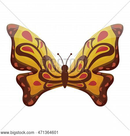 Monarch Butterfly Icon. Cartoon Of Monarch Butterfly Icon For Web Design Isolated On White Backgroun