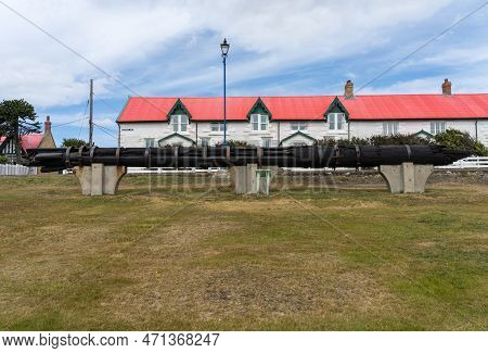 Old Mizzen Mast Of The Ss Great Britain Steam Ship On Display In Stanley Falkland Islands