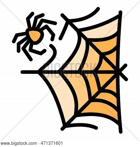 Spider Repair Web Icon. Outline Spider Repair Web Icon For Web Design Isolated On White Background