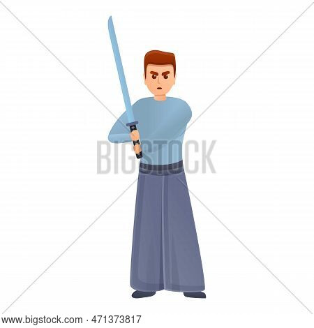 Samurai Icon. Cartoon Of Samurai Icon For Web Design Isolated On White Background