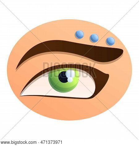 Eyebrow Piercing Icon. Cartoon Of Eyebrow Piercing Icon For Web Design Isolated On White Background