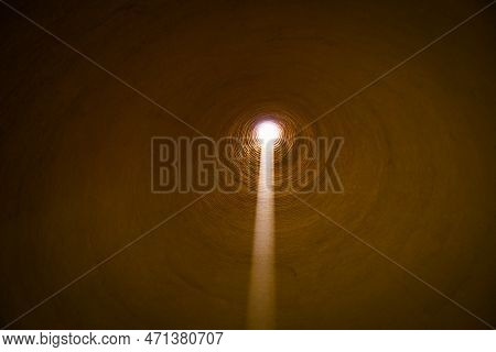 Meybod, Iran - May 6, 2015: Detail Of The Ceiling Of The Ancient Yakhchal Ice House In Yazd Province