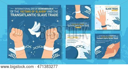 Remembrance Of The Victims Of Slavery And Slave Trade Social Media Post Flat Cartoon Hand Drawn Temp