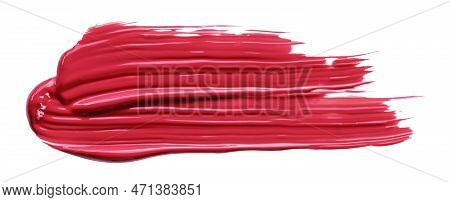 Ruddy Brush Isolated On White Background, Red Brush Scarlet Sage.