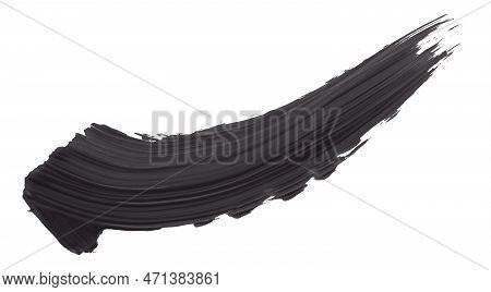 Black Gray Brush Silhouette Isolated On White Background Moonless Night.