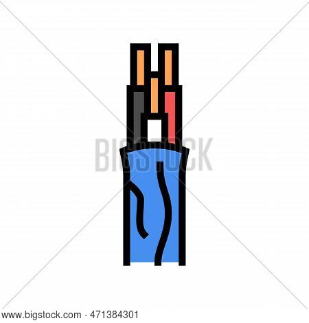 Nm Nonmetallic Cable Wire Color Icon Vector Illustration
