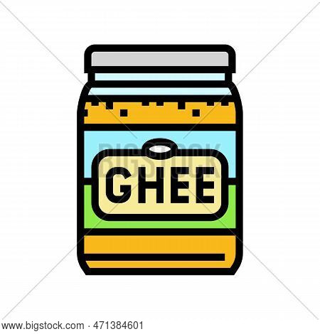 Ghee Milk Product Dairy Color Icon Vector Illustration