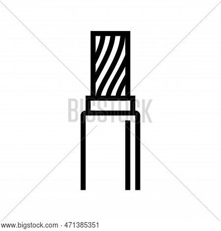 Heat Resistant Flame Retardant Line Icon Vector Illustration