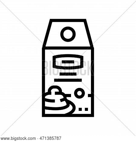 Cream Milk Product Dairy Line Icon Vector Illustration