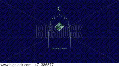 Ramadan Kareem Luxury Design Background Vector, Greeting Cart, Banner, Wallpaper, Template, Eps.10