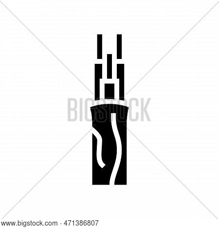 Nm Nonmetallic Cable Wire Glyph Icon Vector Illustration