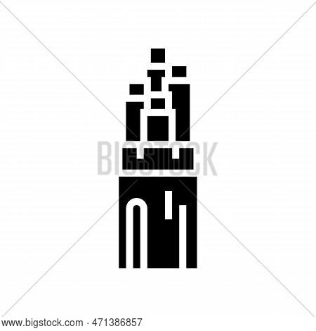 Flame Retardant Low Smoke Halogen Cable Glyph Icon Vector Illustration