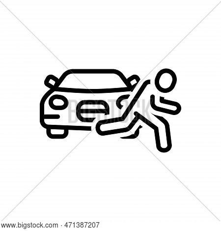 Black Line Icon For Instance Example Case Accident Occurrence Specimen Sample Event Incident