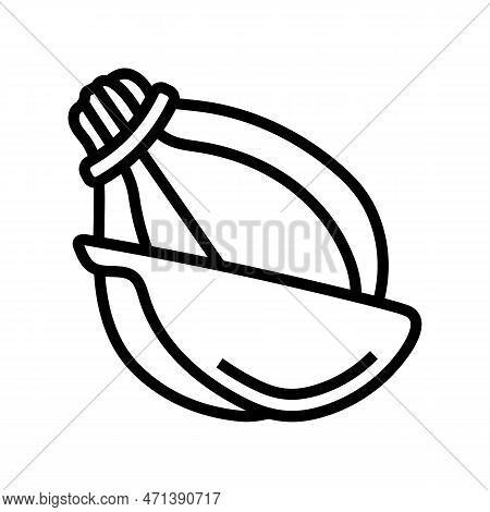 Provolone Cheese Food Slice Line Icon Vector Illustration