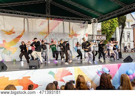 Grodno, Belarus - September 03, 2022: Youth Center Grodno, Street Pro100 Dance, Dance Festival With 