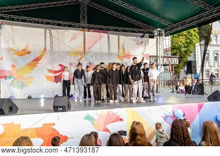 Grodno, Belarus - September 03, 2022: Youth Center Grodno, Street Pro100 Dance, Dance Festival With 