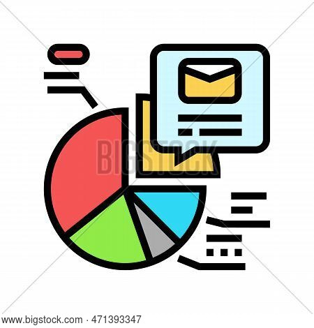 Email List Segmentation Marketing Color Icon Vector Illustration