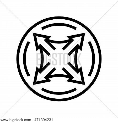 Spandex Fabric Cloth Line Icon Vector Illustration