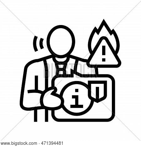 Management Misconduct Organizational Crisis Line Icon Vector Illustration