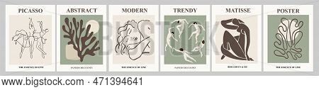 Abstract Matisse, Picasso Posters In Pastel Colors