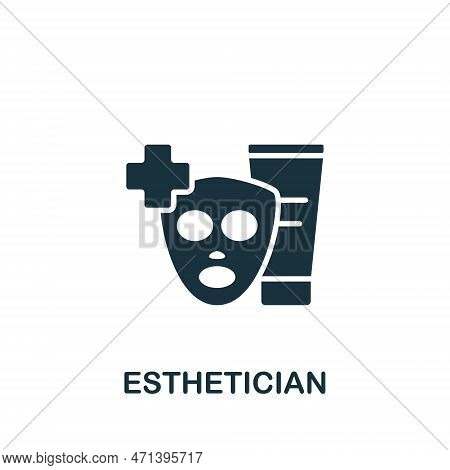 Esthetician Icon. Monochrome Simple Sign From Medical Speialist Collection. Esthetician Icon For Log
